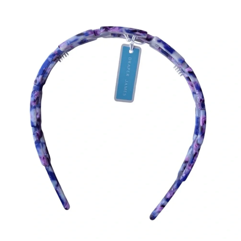 Draper James Purple Chain Link Headband w Dustbag - Picture 3 of 5